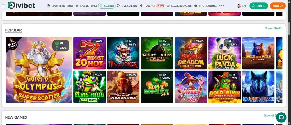 Ivibet Spielautomaten Auswahl
